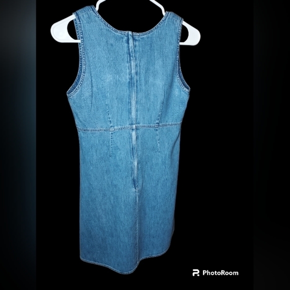 Vintage Guess women's denim sleeveless dress size 3 front pockets - Picture 15 of 16